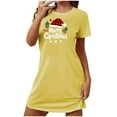 thumbnail image 1 of Merry Christmas Funny Printed Nightdress 2024 Women Baggy Loungewear Casual Crewneck Long Sleeve Pajamas Nightgowns, 1 of 3