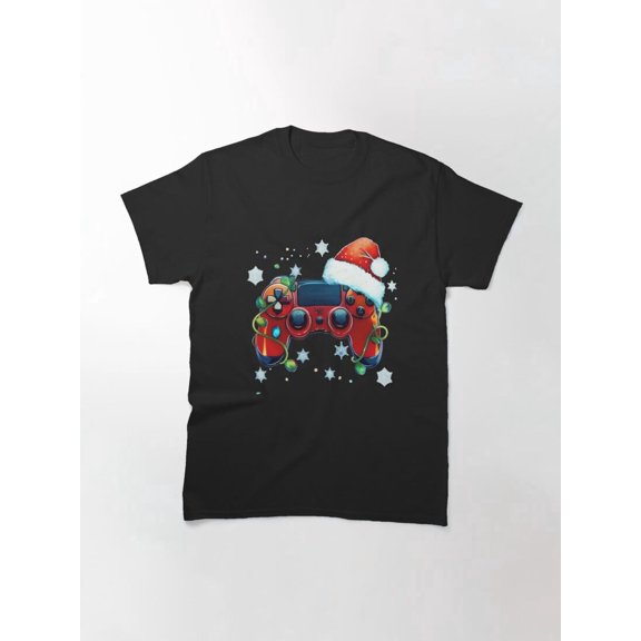 Merry Christmas Gamer Holiday Celebration Apparel Gift Unisex T-Shirt up to Size 5XL