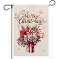 thumbnail image 1 of Merry Christmas Garden Flag 12.5x18 Inch Double Sided, Flowers Winter Holiday Outside Flags for Farmhouse Rustic Home Lawn Yard Patio Outdoor Decorative, 1 of 6