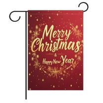 Merry Christmas Garden Flag House Banner Double Sided Outdoor Yard Decoration 12" x 18"