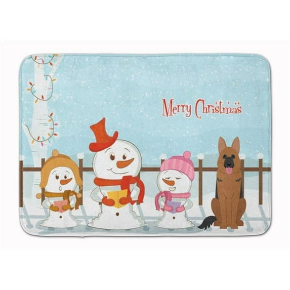 Merry Christmas German Shepherd Machine Washable Memory Foam Mat