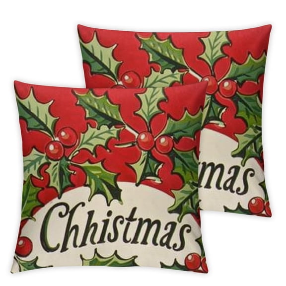 Merry Christmas Gingerbread Man Decorative Throw Pillow Covers Xmas HOHOHO Winter Holiday Porch Patio Outdoor Pillowcase Buffalo Plaid Check Farmhouse Cushion Case Home Decor