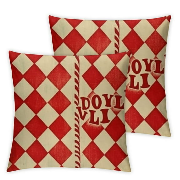 Merry Christmas Gingerbread Man Decorative Throw Pillow Covers Xmas Peppermint Candy Polka Dot Stripe Red Cushion Case Decor, Holly Jolly Winter Holiday Home Decoration for Sofa