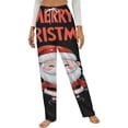 thumbnail image 1 of Merry Christmas Gnome Tree Winter Female Pants Flannel High Waist Women Pants Lady Warm Straight Leg Plush Trousers, 1 of 7