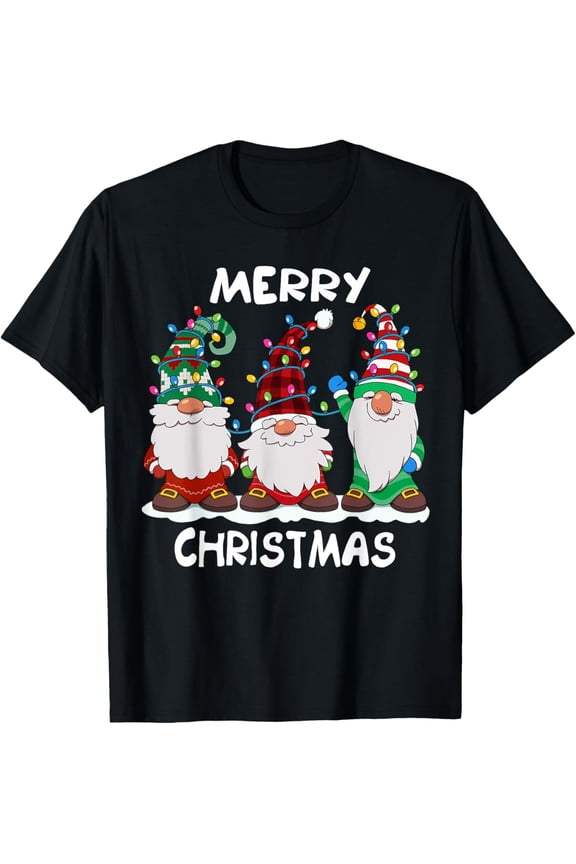 Merry Christmas Gnomes Xmas Family Men Women T-Shirtmen and women can wear, black, white, gifts.S,M,L,XL,2XL,3XL,1573XL