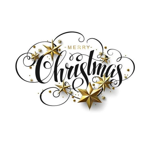 Merry Christmas Gold Wall Sticker Decal Removable Holiday Decor For Home Office Window Door Festive Season Greeting Decorations 9.8 X 13.7 Inches