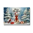thumbnail image 1 of Merry Christmas Golden Retriever Enjoys Woofmas Winter Xmas Holiday Horizontal Matte Canvas Poster Goldens Dog Lover Gifts Idea Wall Art Home Decor - 02022, 1 of 5