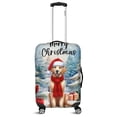 thumbnail image 1 of Merry Christmas Golden Retriever Enjoys Woofmas Winter Xmas Holiday Travel Luggage Cover Goldens Dog Lover Gifts Idea Suitcase Dust Protective Decor - 02022, 1 of 5