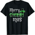 thumbnail image 1 of Merry Christmas Green Buffalo Plaid Christian T-Shirtmen and women can wear, black, white, gifts.S,M,L,XL,2XL,3XL,1575XL, 1 of 4