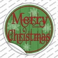 thumbnail image 1 of Merry Christmas Green Wood Novelty Circle Sticker Decal Small, 1 of 2
