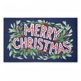 thumbnail image 1 of Merry Christmas & Greenery Printed Outdoor Door Mat, design by Heather McLaughlin, 18"x30", 1 of 8