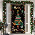 thumbnail image 1 of Sahpxhe Merry Christmas Hanging Door Cover, Delicate Showy Front Door Covers for Christmas Decorations Or Festival Party Decor 79.92×35.83Inch Multicolor, 1 of 6