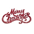 thumbnail image 1 of Merry Christmas Hanging Letter Sign, Glitter Sequin Ornament, Holiday Tree & Wreath Decoration, Multiple Colors Available, 1 of 5