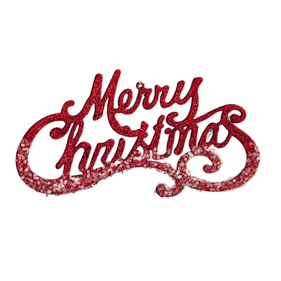 Merry Christmas Hanging Letter Sign, Glitter Sequin Ornament, Holiday Tree & Wreath Decoration, Multiple Colors Available