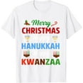 thumbnail image 1 of Merry Christmas Happy Hanukkah Jewish Happy Kwanzaa Xmas T-Shirt, 1 of 7