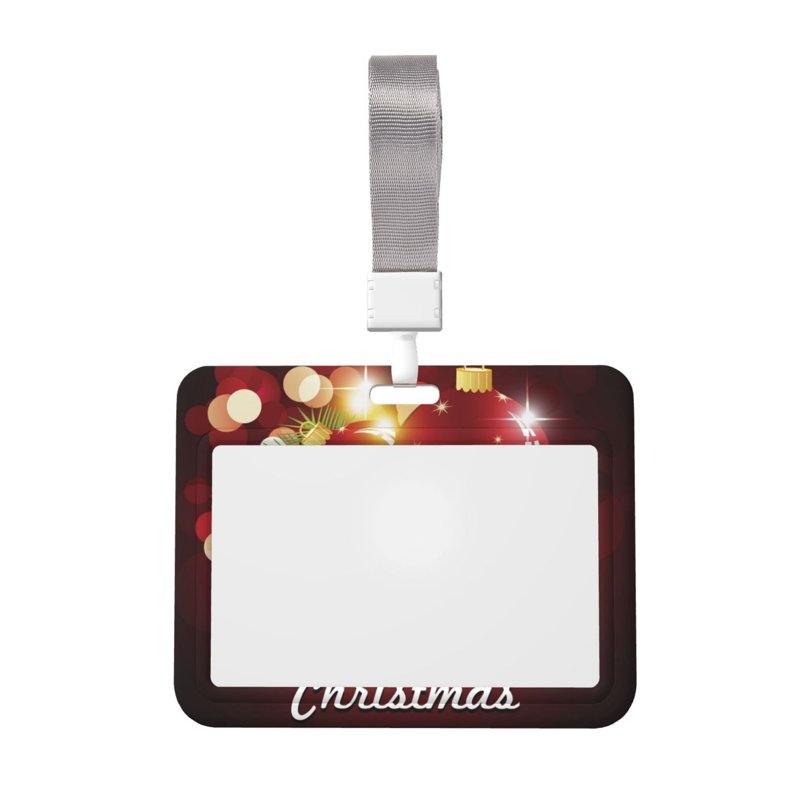 Merry Christmas and Happy New Year 2024 Badge Holder with Lanyard