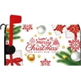 thumbnail image 1 of Merry Christmas and Happy New Year Mailbox Cover Snowflake Gift Golden Bauble Magnetic Mailbox Covers Winter Holiday Mail Box Wraps Post Letter Cover Standard Size 21x25.5 Inch for Yard Home, 1 of 6