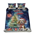 thumbnail image 1 of Merry Christmas and Happy New Year Santa Beagle Holiday Xmas Winter 2025 Quilt Bedding Set Beagles Dog Lover Gifts Idea 1 Blanket Bed Cover 2 Pillowcases - 00024, 1 of 5