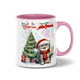 thumbnail image 1 of Merry Christmas and Happy New Year Santa British Shorthair Holiday Xmas Winter 2025 11oz Accent Two-tone Mug Cat Lover Kitten Owner Gifts Coffee Tea Cup - 00024, 1 of 5