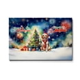 thumbnail image 1 of Merry Christmas and Happy New Year Santa Brittany Spaniel Holiday Xmas Winter 2025 Horizontal Matte Canvas Poster Brittany Dog Lover Gifts Idea Wall Art Home Decor - 00024, 1 of 5