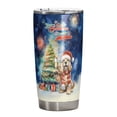 thumbnail image 1 of Merry Christmas and Happy New Year Santa Cocker Spaniel Holiday Xmas Winter 20oz Stainless Steel Tumbler Insulated Cup with Lid Cockers Dog Lover Gifts - 00024, 1 of 5