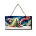 thumbnail image 1 of Merry Christmas and Happy New Year Santa Collie Holiday Xmas Winter Landscape Wood Sign Collie Dog Lover Gifts Idea Hanging Wall Home Decor - 00024, 1 of 5