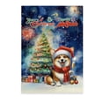 thumbnail image 1 of Merry Christmas and Happy New Year Santa Corgi Holiday Xmas Winter 2025 Vertical Matte Canvas Poster Welsh Corgi Dog Lover Gifts Idea Wall Art Home Decor - 00024, 1 of 5