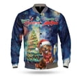 thumbnail image 1 of Merry Christmas and Happy New Year Santa Dachshund Holiday Xmas Winter All Over Print 3D Baseball Jacket Wiener Dog Lover Gifts Idea Bomber Jacket Softball - 00024, 1 of 6
