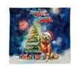 thumbnail image 1 of Merry Christmas and Happy New Year Santa Golden Retriever Holiday Xmas Winter 2025 Tapestry Goldens Dog Lover Gifts Idea Wall Hanging Backdrop Home Decor - 00024, 1 of 5