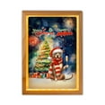 thumbnail image 1 of Merry Christmas and Happy New Year Santa Pitbull Holiday Xmas Winter 2025 Acrylic Plaque with Wood Photo Frame Box Terrier Dog Lover Light Box - 00024, 1 of 5