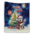 thumbnail image 1 of Merry Christmas and Happy New Year Santa Siberian Husky Holiday Xmas Winter 2025 Quilt Blanket Husky Dog Lover Gifts Cozy Comforter Throw Blanket - 00024, 1 of 5