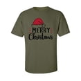 thumbnail image 1 of Merry Christmas Hat Adult Short Sleeve T-shirt, 1 of 4