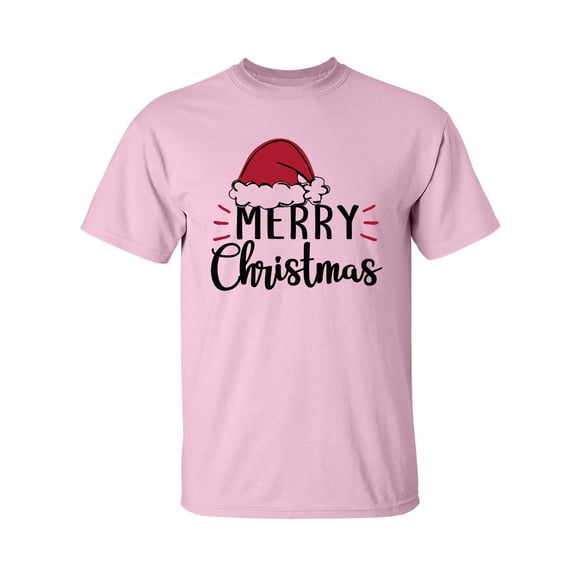 Merry Christmas Hat Adult Short Sleeve T-shirt