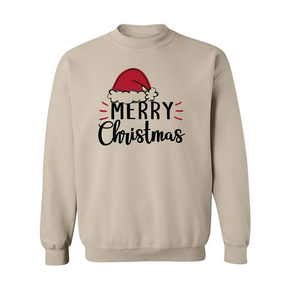 Merry Christmas Hat Crewneck Sweatshirt