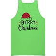 thumbnail image 1 of Merry Christmas Hat Neon Tank Top, 1 of 1