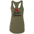 thumbnail image 1 of Merry Christmas Hat Racerback Tank, 1 of 3