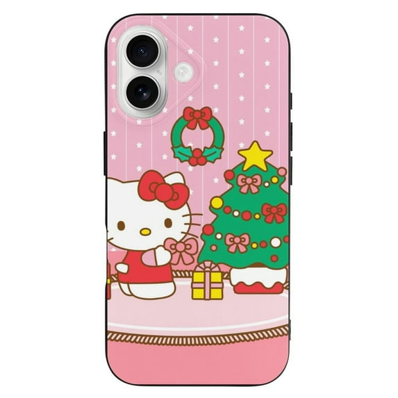 Merry Christmas Hello Kitty09703 Compatible with iPhone 16 Case Full Covered Soft Slim Rugged TPU Phone Case Shockproof Non-Slip Anti-Fingerprint Basic Cases Protection