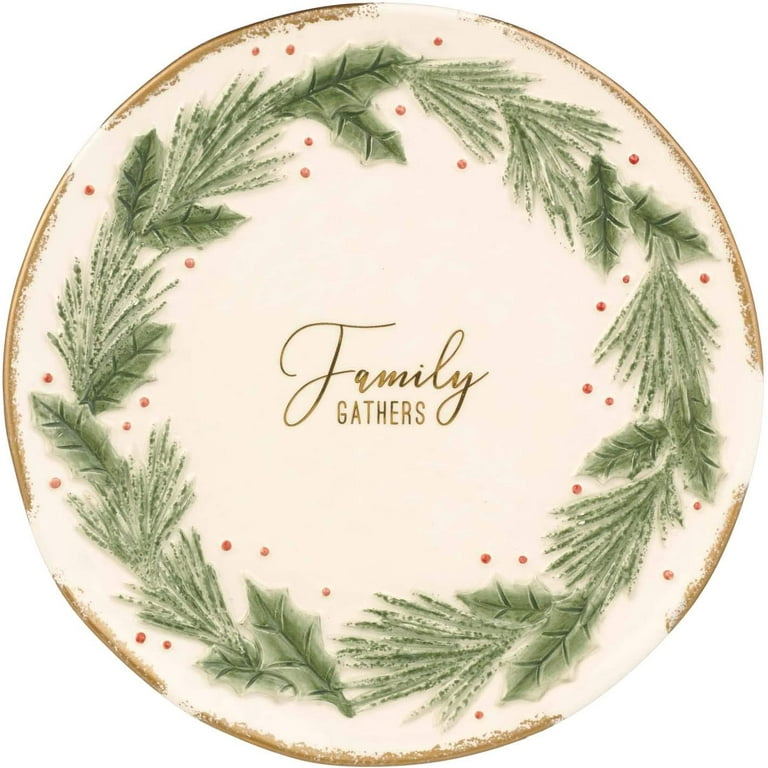 Merry Christmas Holiday Bus Shaped 10 Ceramic Accent Plate Walmart
