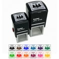 thumbnail image 1 of Merry Christmas Holiday Evergreen Trees Self-Inking Rubber Stamp Ink Stamper - Red Ink - Small 1 Inch, 1 of 7