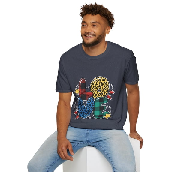 Merry Christmas Holiday Love Lights Plaid Shirt