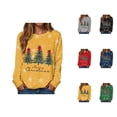 thumbnail image 1 of Merry Christmas Holiday Sweatshirts for Women 2025 Long Sleeve Crewneck Christmas Tree Graphic Sweatshirt Pullover Tops, 1 of 5