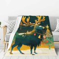 thumbnail image 1 of Merry Christmas Holly Decor (2) Throw Blanket for Stylish Warm Winter Cabin Ultra-Soft Micro Fleece Blanket, Premium Microfiber, Silky Soft, Plush, Warm and Lightweight for Couch, Sofa, Bed - 60"X50", 1 of 5