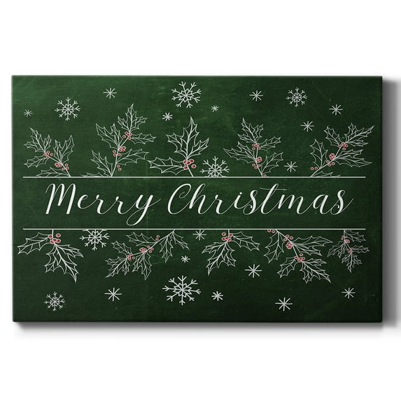 Merry Christmas Holly- Gallery Wrapped Canvas