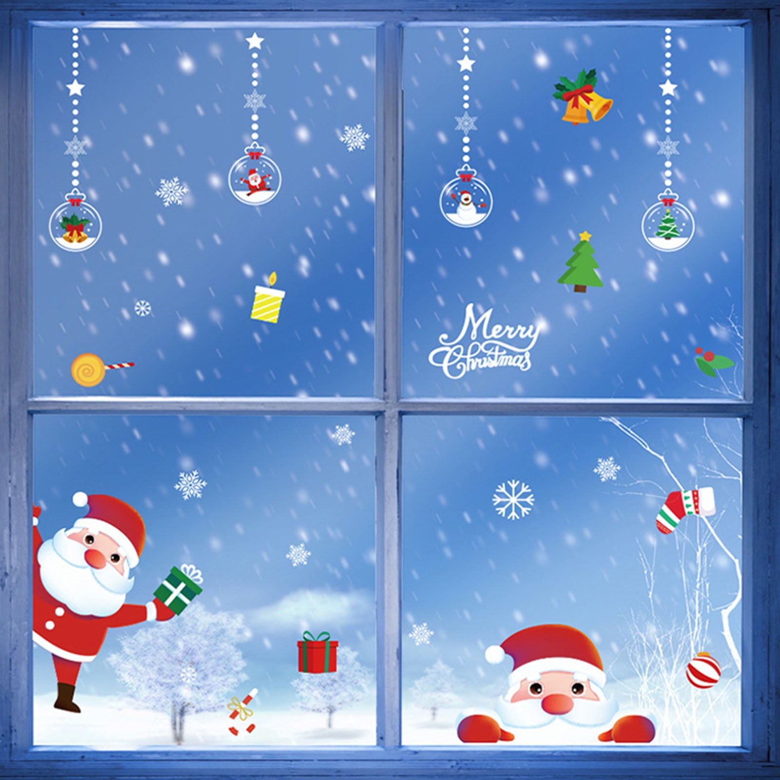 Merry Christmas Household Room Wall 2024 Christmas Decorations Sticker