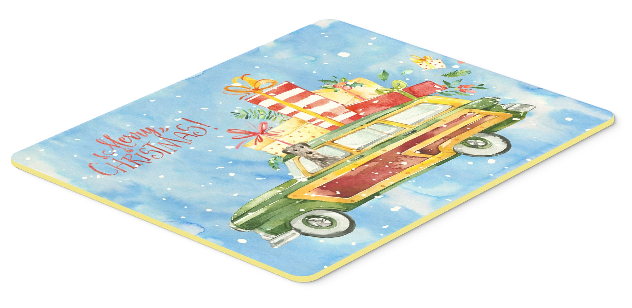 Merry Christmas Irish Wolfhound Kitchen or Bath Mat 24x36
