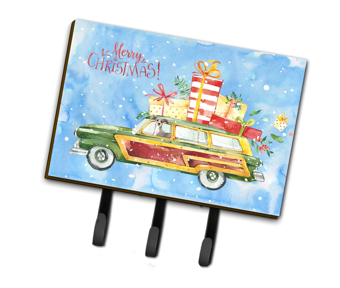 Merry Christmas Italian Greyhound Leash or Key Holder