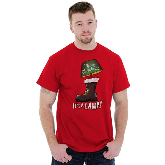Merry Christmas Its a Lamp Men's Graphic T Shirt Tees Brisco Brands S