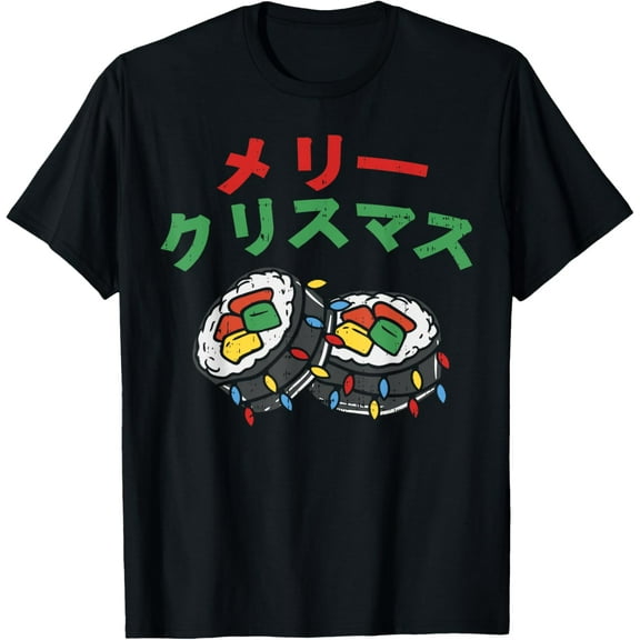 Merry Christmas Japanese Shirt Japan Sushi Meri Kurisumasu T-Shirt
