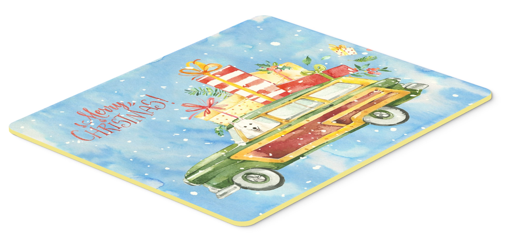Merry Christmas Japanese Spitz Kitchen or Bath Mat 24x36