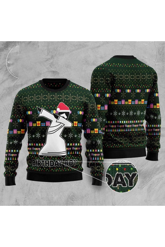 Merry Christmas Jesus Birthday Boy 3D Christmas Sweater, Funny Xmas Sweater, Sweater Xmas